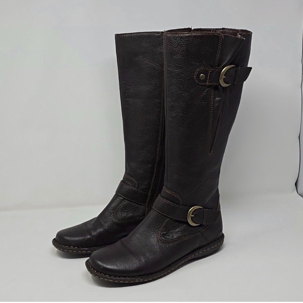 Born B.O.C Concepts Faye Brown Leather Knee High Boots Size 8